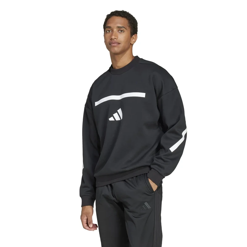 adidas Men's Z.n.e. Sweatshirt, Black/White, XXL - Image 1