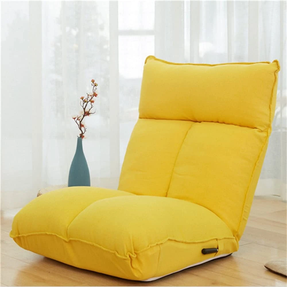 Adjustable Floor Chair for Window Lounge Chaise Back 14 Way Adjustable Lazy Recliner Upholstered Chair