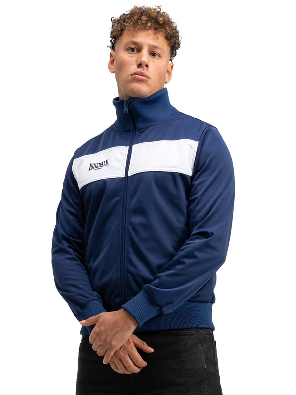 Lonsdale Men's Alnwick Track Jacket, Navy/White, 5XL - Image 1