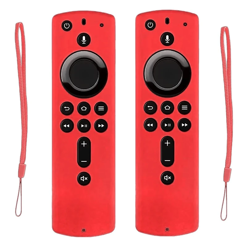 (2 Pack) Remote Case/Cover, Protective Silicone Holder Lightweight [Anti Slip] ShockProof for 3rd Gen NOT Glow in The Dark(Red & Red)