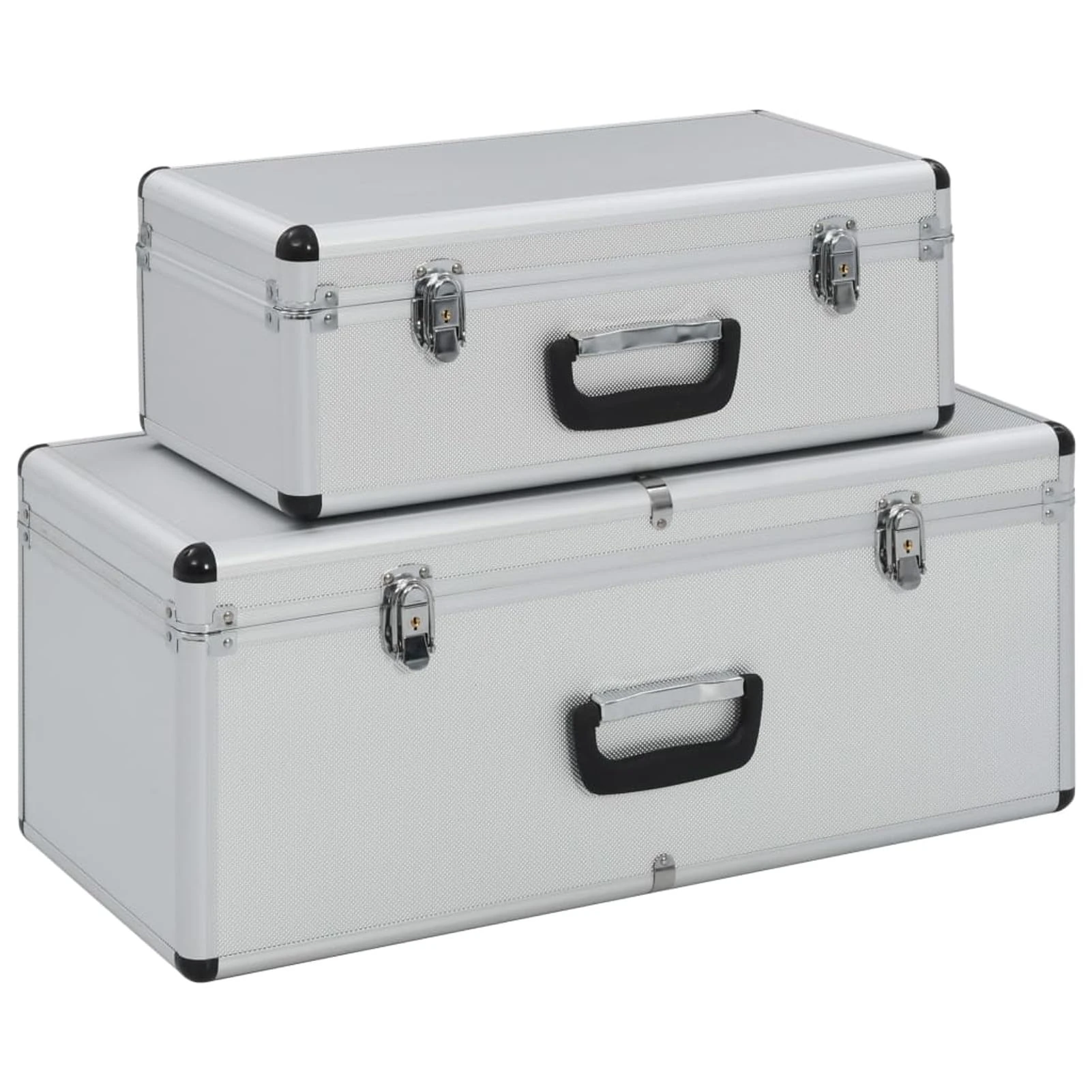 Rantry Storage Cases 2 pcs Silver Aluminium Tool Boxes