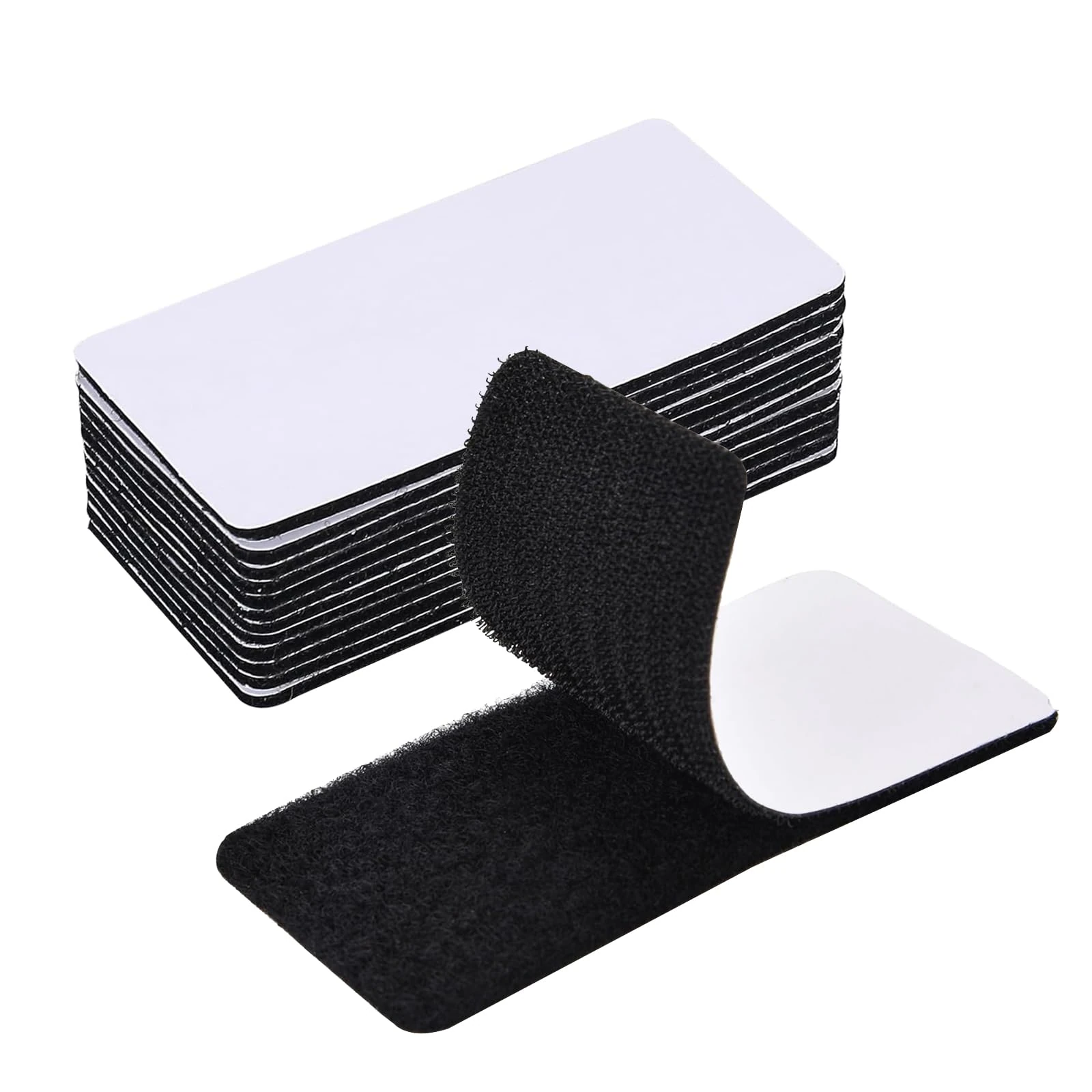 hautllaif 12 Pcs Industrial Strength Sticky Pads,50×100mmExtra Strong Hook and Loop Tape,Double Sided Heavy Duty Strong Reusable for Wall,Floor,Metal