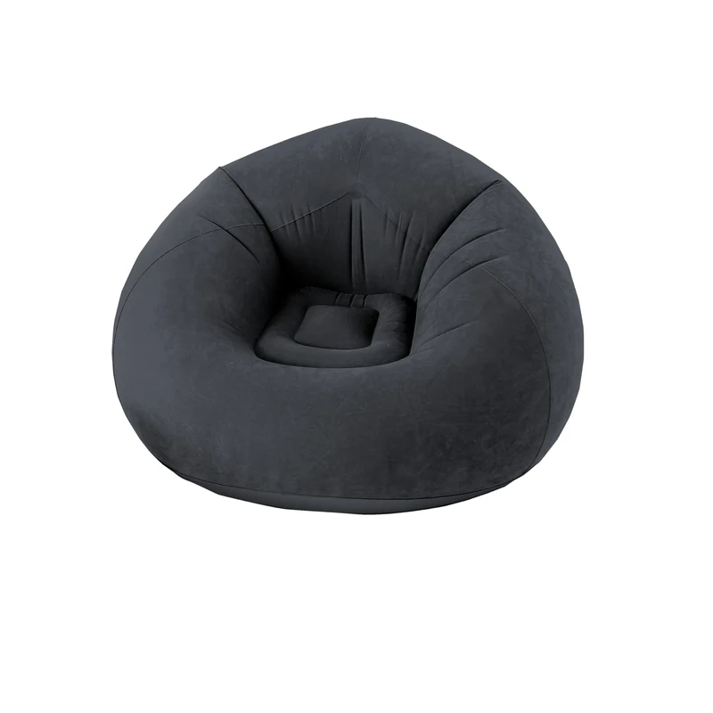 ED ENJOY HOME Outdoor Inflatable Armchair, 100 x 100 cm, Dark Grey, 100% PVC Flocked, Borneo Garden Collection