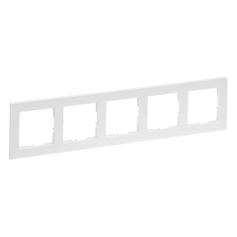 LEGRAND, Seano+ 765185 5-Way Frame, Halogen-Free Thermoplastic, Sustainable Production and Packaging, Colour: Ultra White
