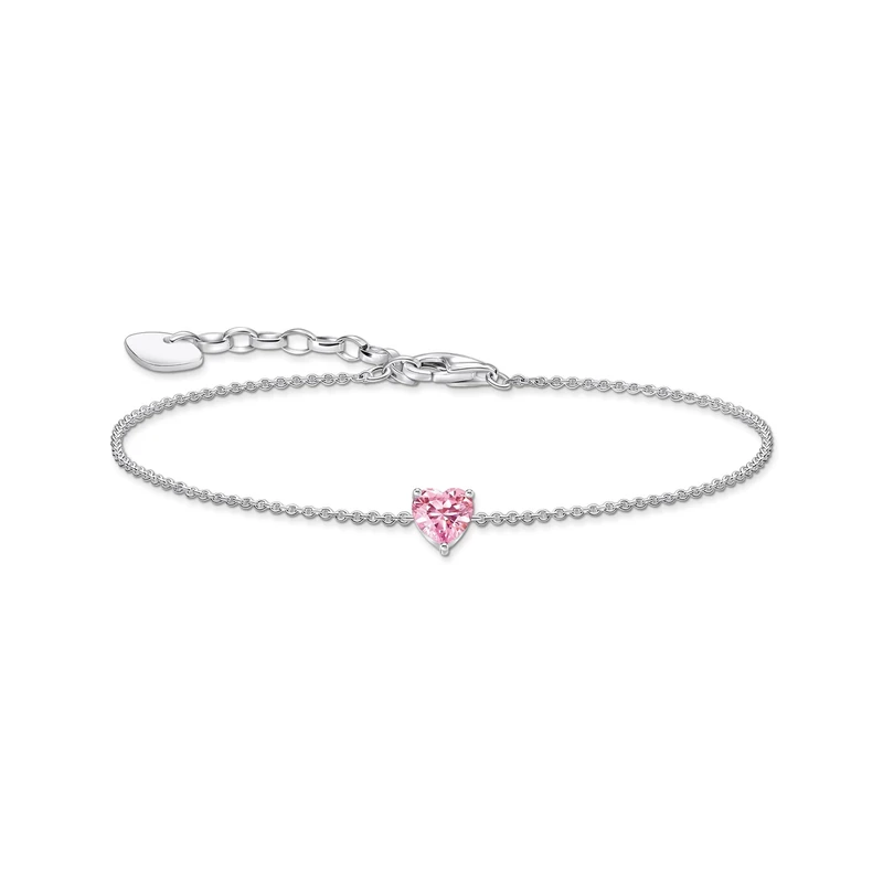 Thomas Sabo Eine Grösse A2157-051-9 Sterling Silver 925 Bracelet with White Zirconia and Cubic Zirconia, Eine Grösse, Sterling Silver, Cubic Zirconia