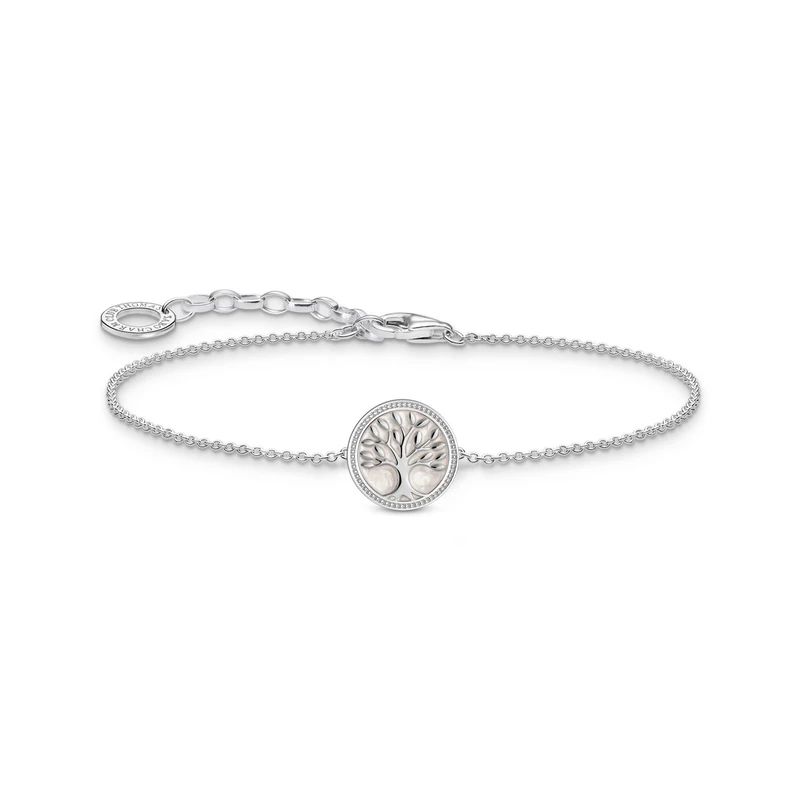 THOMAS SABO 925 Sterling Silver Tree-of Love Charm Bracelet A2160-007-21, Eine Grösse, Sterling Silver, No Gemstone, Eine Grösse, Sterling Silver, No Gemstone