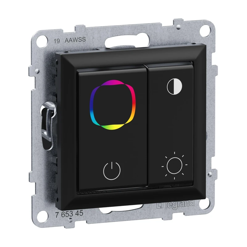 LEGRAND, Seano RGB Dali Dimmer 1 Range Manual Changing Colours for Dali Ballasts and Drivers Colour: Black Painted, 765345