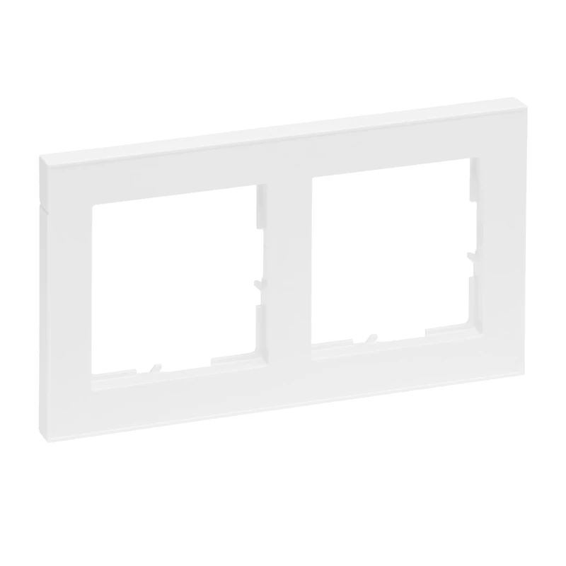 LEGRAND, Seano+ 765182 Double Frame, Halogen-Free Thermoplastic, Sustainable Production and Packaging, Colour: Ultra White