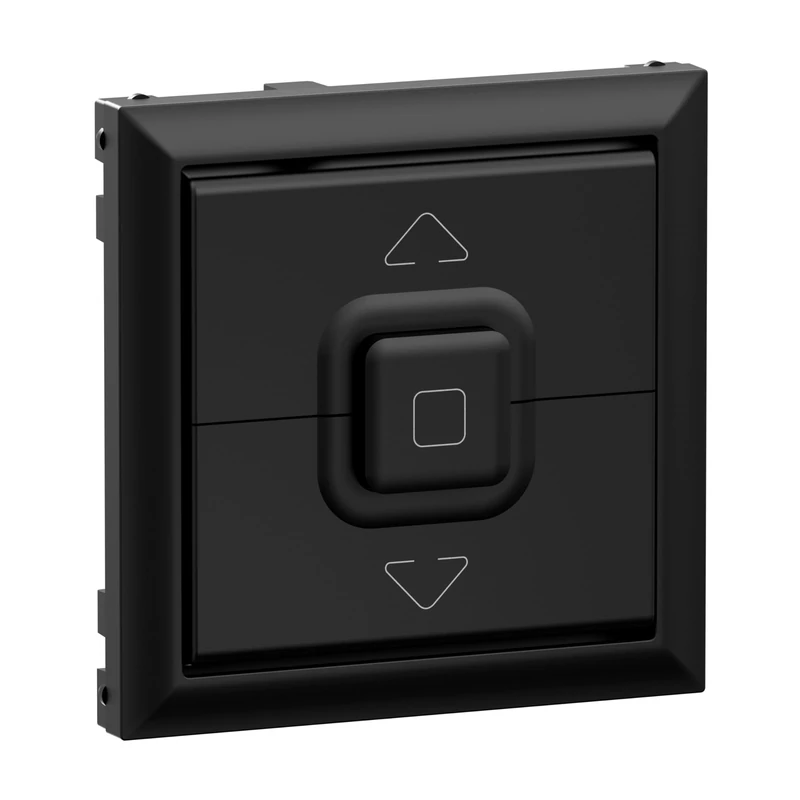 LEGRAND, Seano 765329 Rocker Switch for Roller Shutter/Blind Switch and Button with 3 Button Operation, Switch Cover, Rocker Plate, Colour: Black Lacquered