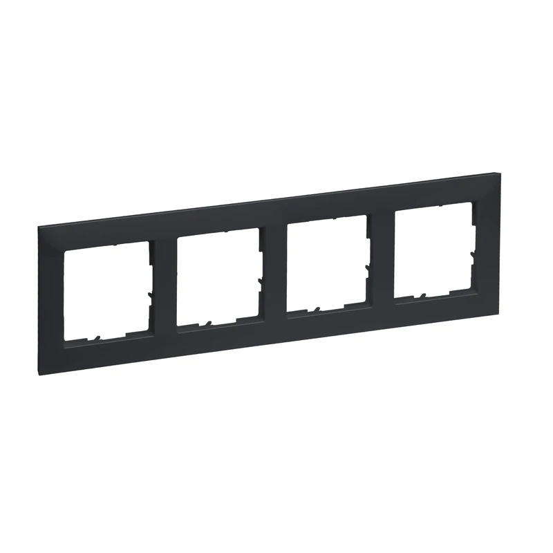 LEGRAND, Seano 765474 4-Way Frame, Thermoplastic, Halogen-Free, Dimensions: 87 x 301 mm, Colour: Anthracite Varnished
