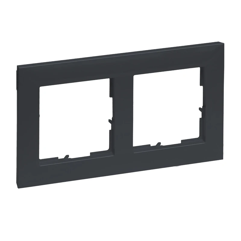 LEGRAND, Seano 765472 Double Frame, Thermoplastic, Halogen-Free, Dimensions: 87 x 158 mm, Colour: Anthracite Varnished