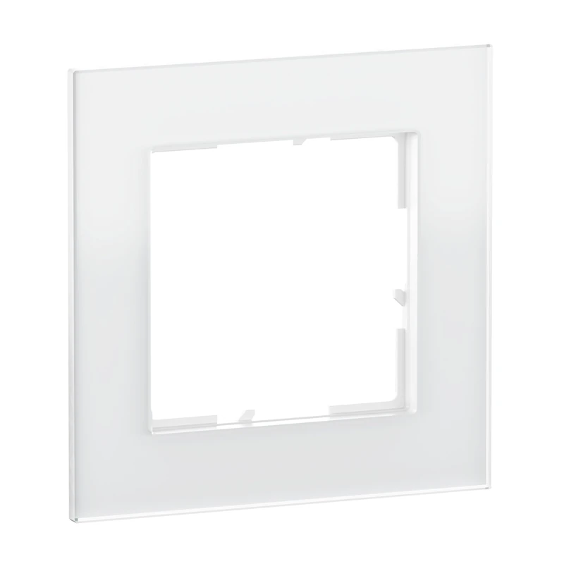 LEGRAND, Seano Natura 766101 Single Frame Made of Real Material, Sustainable Production and Packaging, Design Design: White Glass