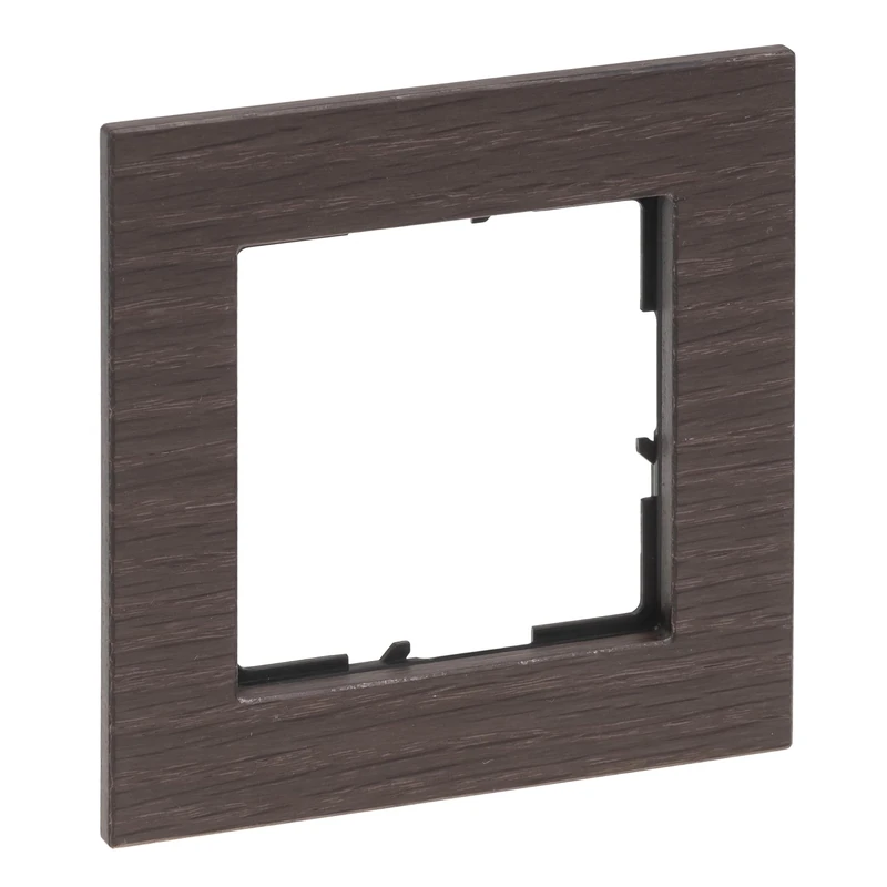 LEGRAND, Seano Natura 766131 Single Frame Made of Real Material, Sustainable Production and Packaging, Design Design: Dark Brown Oak