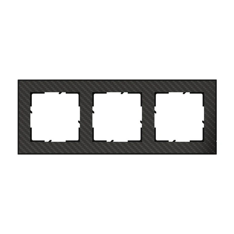 LEGRAND, Seano+ 765193 Triple Frame with Real Material Surface, Halogen-Free Thermoplastic, Sustainable Production and Packaging, Colour: Carbon