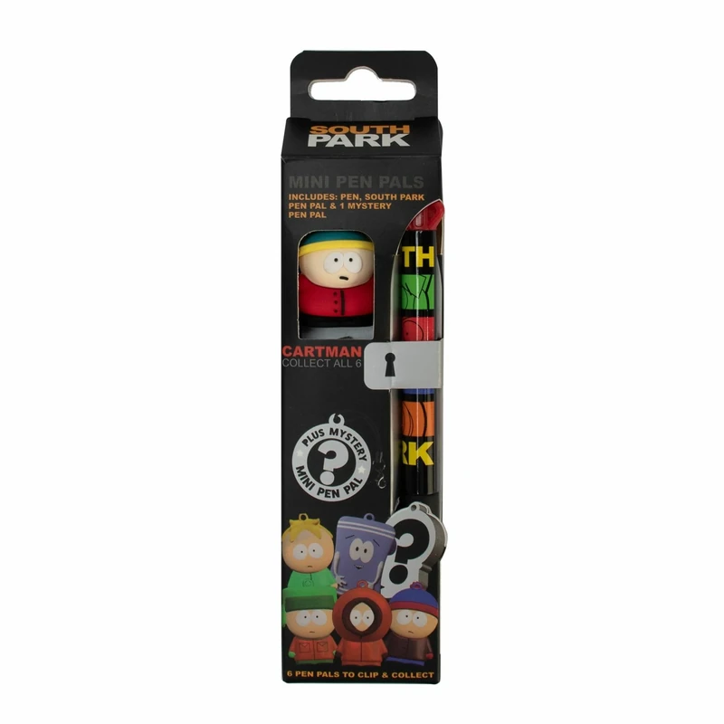 South Park Ballpoint Pen with 2 Collectable Figures, Pen in the Design of the Cult Series, Ideal for Fans, multicoloured, standard size - Image 1