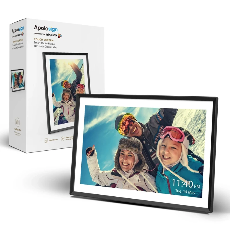 Nixplay 10.1 Inch Digital Photo Frame by ApoloSign, Share Photos/Videos via Nixplay App, WiFi Digital Photo Frame with 32GB, Compatible with Alexa Google Photos,