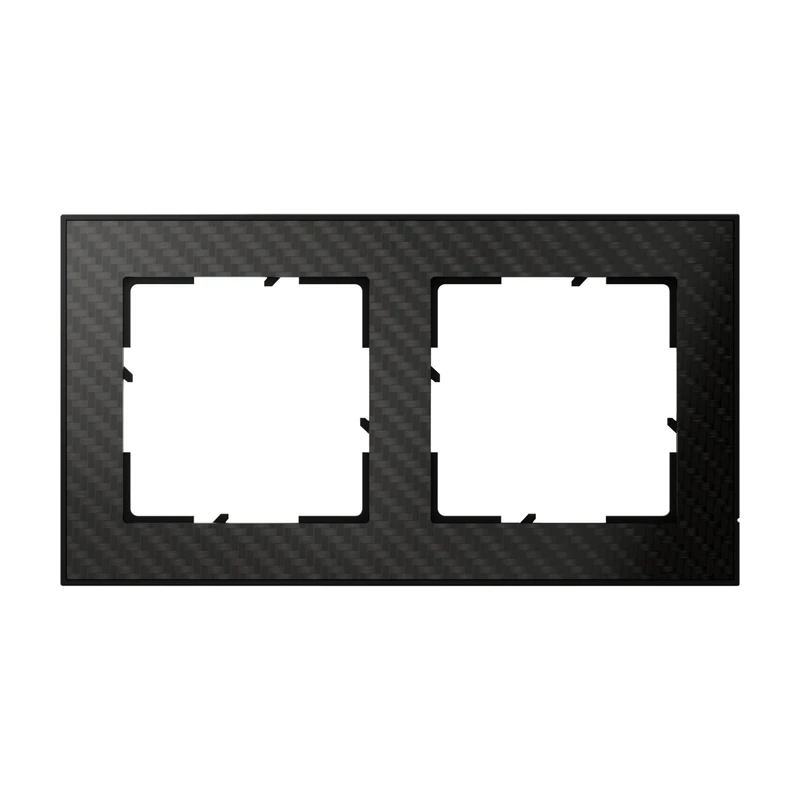 LEGRAND, Seano+ 765192 Double Frame with Real Material Surface, Halogen-Free Thermoplastic, Sustainable Production and Packaging, Colour: Carbon