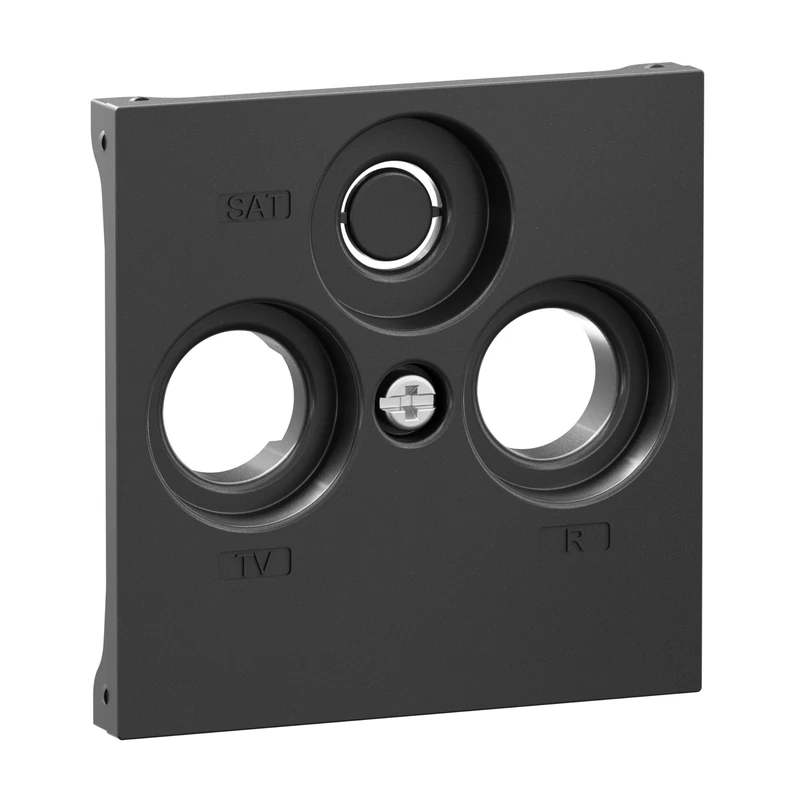 LEGRAND, Seano 765456 Cover TV-R-SAT for Axing, Triax, Wisi, Hirschmann and Astro, Colour: Anthracite Lacquered - Image 1