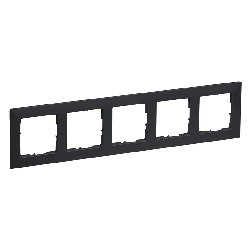 LEGRAND, Seano 765475 5-Way Frame, Thermoplastic, Halogen-Free, Dimensions: 87 x 372 mm, Colour: Anthracite Lacquered