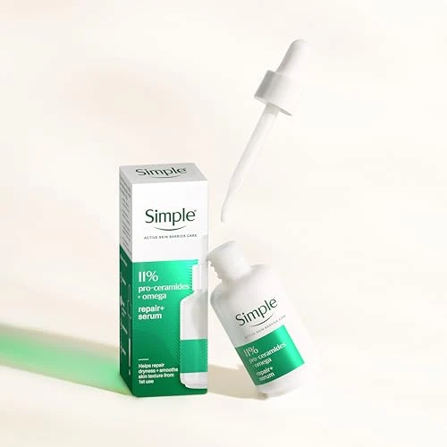 Simple Repair+ 11% Pro-Ceramides + Omega Serum skin care suitable for all skin types for restored and nourished skin 30 ml