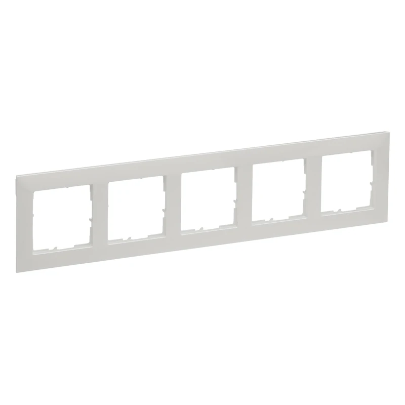 LEGRAND, Seano 765575 5-Way Frame, Thermoplastic, Halogen-Free, Dimensions: 87 x 372 mm, Colour: Mother of Pearl Varnished