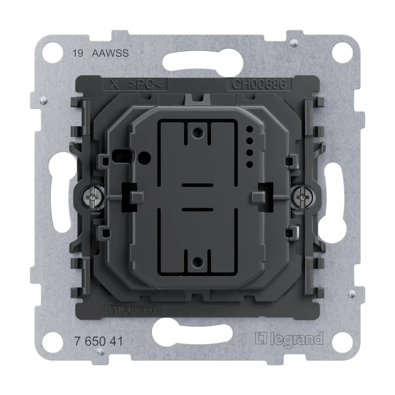 LEGRAND, Seano 765041 Universal Push Dimmer Insert without Neutral Conductor, Phase On/Section with Automatic Load Detection, Screw Terminals, 3-125 W,
