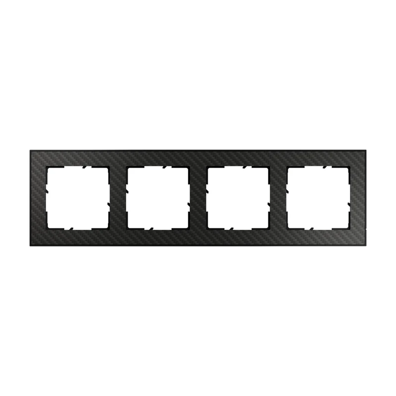 LEGRAND, Seano+ 765194 4-Way Frame with Real Material Surface, Halogen-Free Thermoplastic, Sustainable Production and Packaging, Colour: Carbon