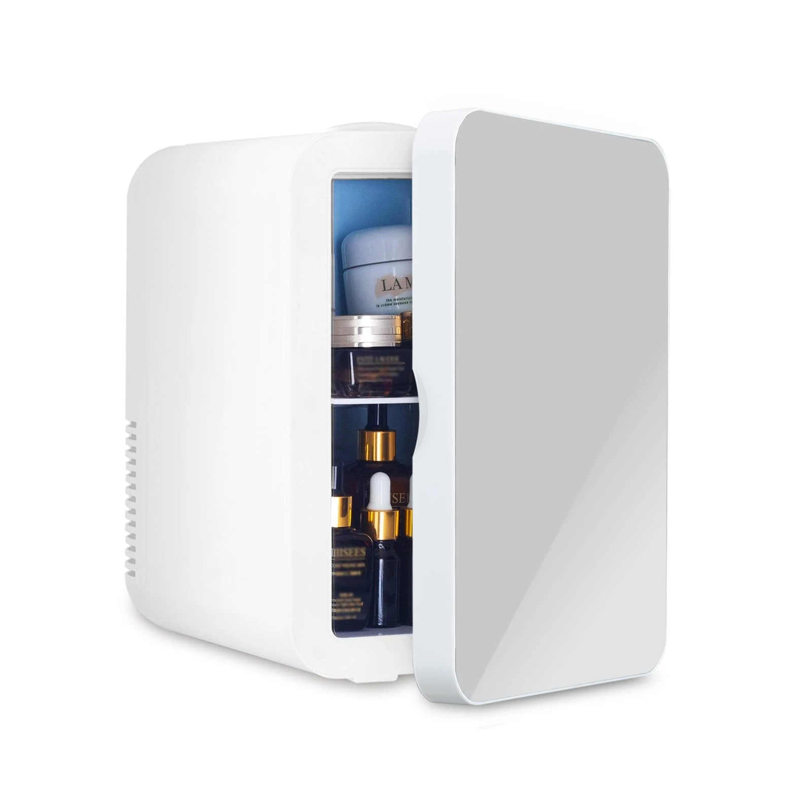 eklipt Mini Fridge for Bedrooms 10L/12 Cans with AC/DC Powered, Quiet Mode, Small Skincare Portable Beauty Fridge, Mini Fridge for Cosmetic, Office or Car