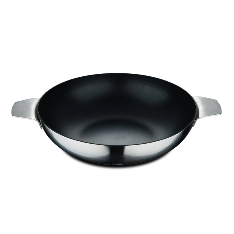 MasterPRO Wok with Lid 9.23 L 28 x 7.0 cm Stainless Steel Matt M/Sigma MP Measuring Scale