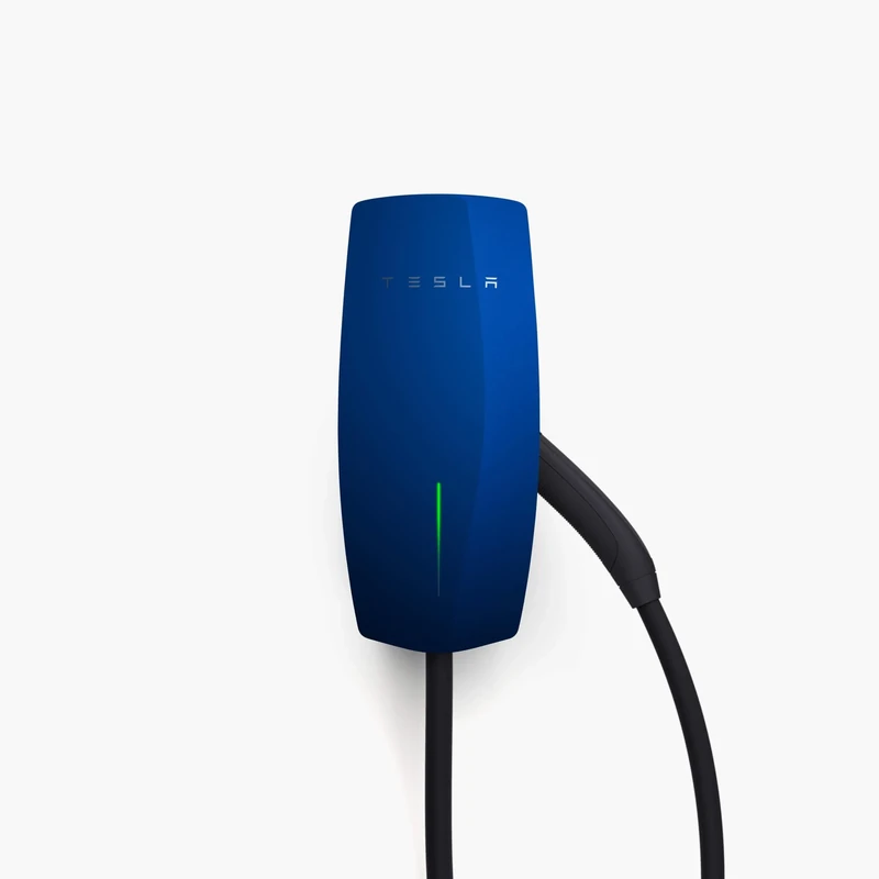 TESLA Wall Connector Color Matched Faceplate Blue
