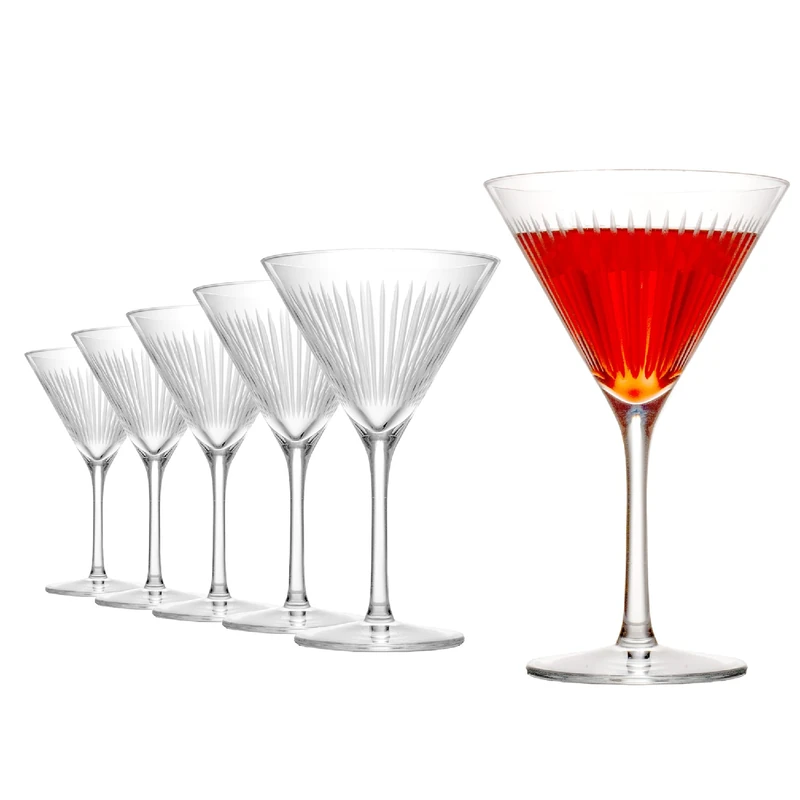 Stölzle Lausitz NYB SOHO Cocktail Bowls Set of 6 250 ml - Elegant Cocktail Glasses Ideal for Martini or Cosmopolitan - Crystal Glasses, Tapered Down - Dishwasher Safe