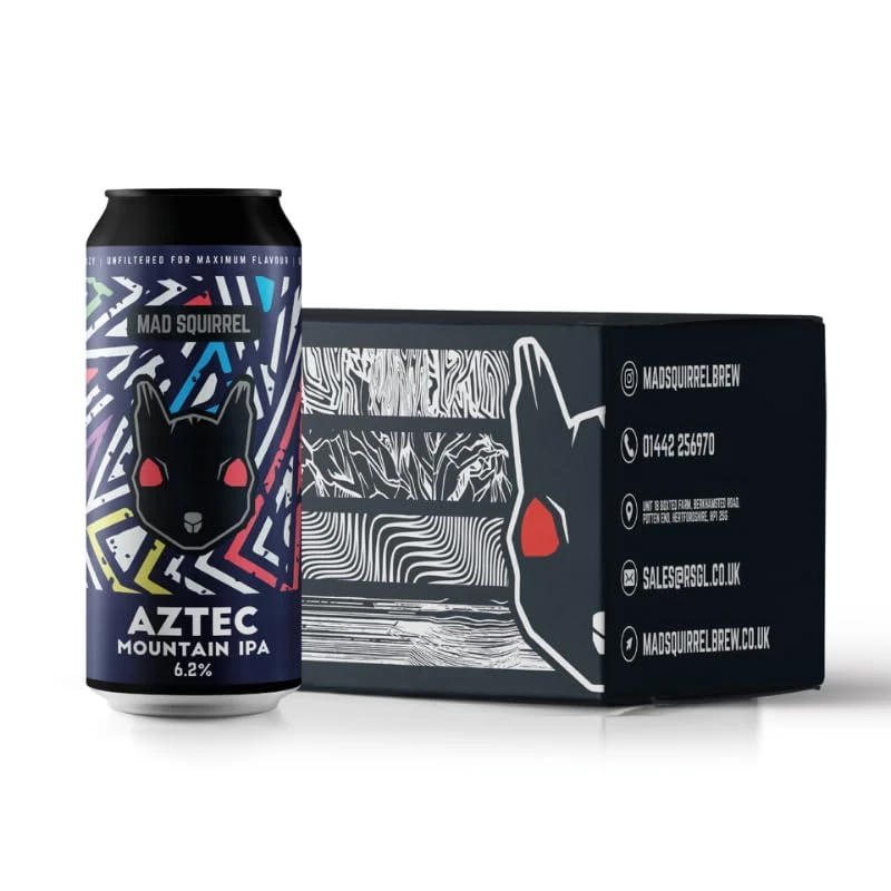 Mad Squirrel - Aztec, Mountain IPA, 6.2% ABV, 12 x 440ml Cans