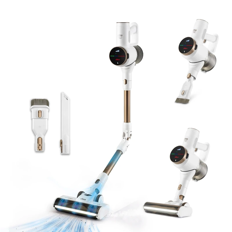 Ufesa Z5 Digital 81405890, Battery, Wireless Vacuum Cleaner, White I Gold