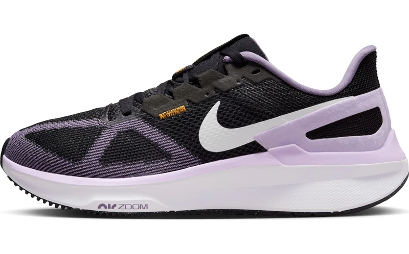 Nike Women's Air Zoom Structure 25 Road Running Shoe, Black/White-Daybreak-Lilac Blo, 5