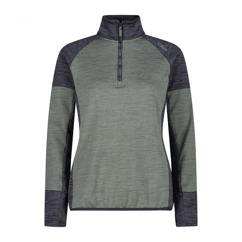 CMP - Women's Grid Tech Fleece Top, Mineral Mel, 12, Mineral Mel., 12