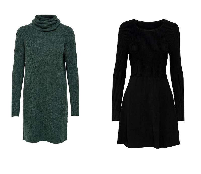 ONLY Kleid Mallard Green Melange XS Kleid Schwarz (Black) XS