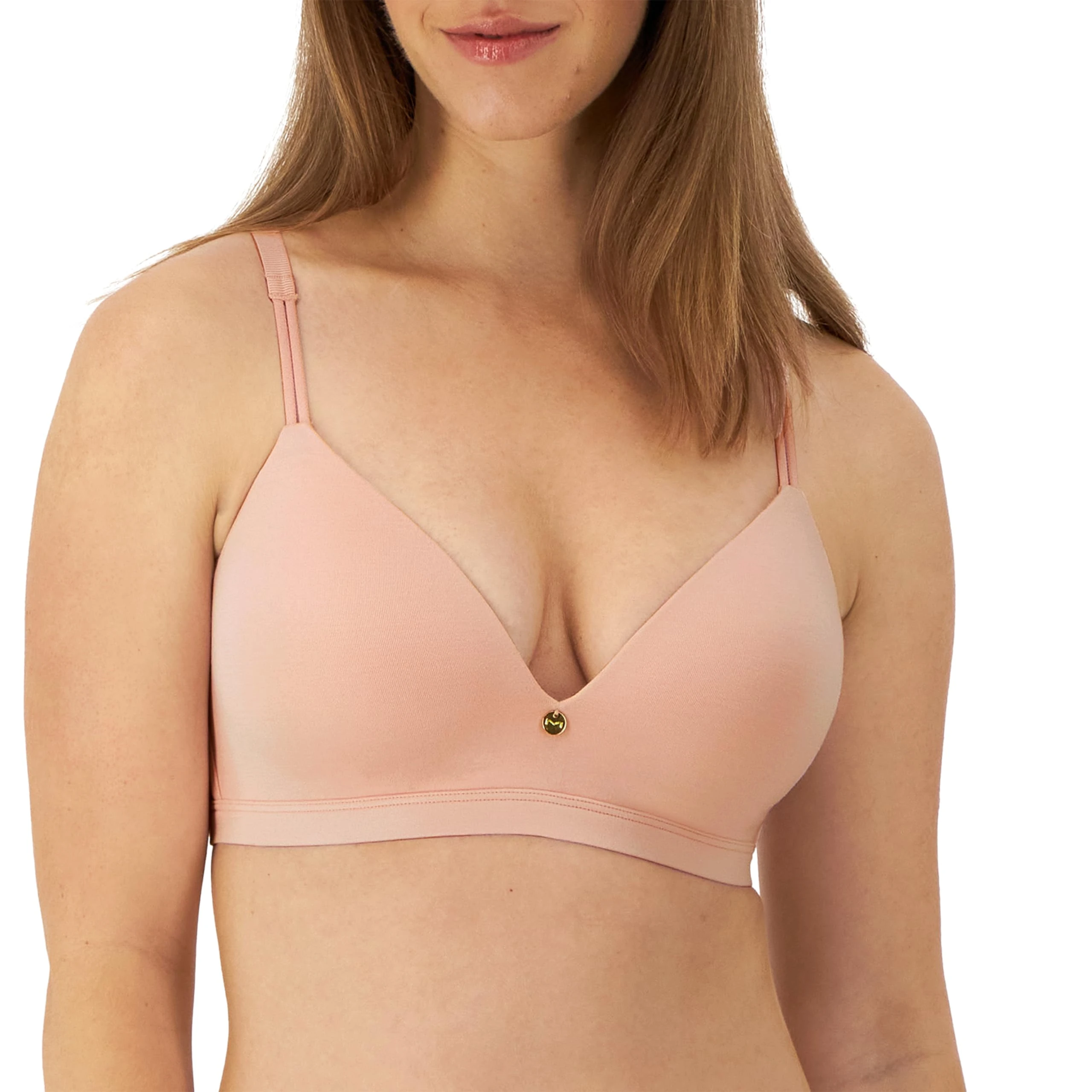 Maidenform Women's, Everyday Luxe T-Shirt, Wireless Convertible Bra, Pretty Blush, 36B