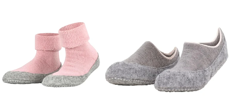 FALKE Stoppersocken Rot Almond Blossom 8449 39/40 EU Stoppersocken Grau Light Grey 3400 39/40 EU