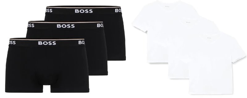 BOSS Boxershorts Black 001 XXL T-Shirt White 100 XXL