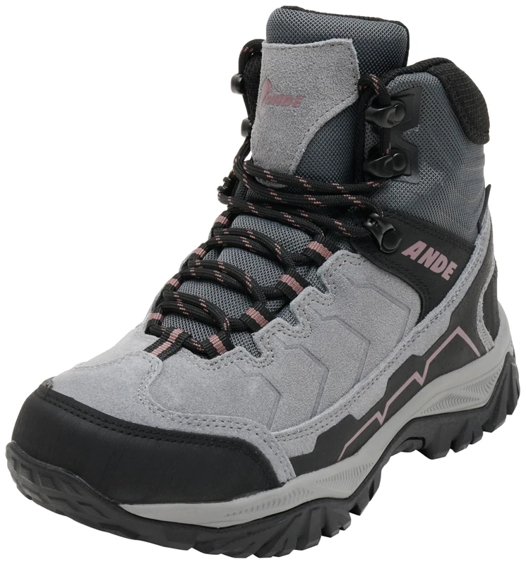 Ande Women's Hiker HIGH WP Trekking Shoes, Light Grey Mallow, 6 UK