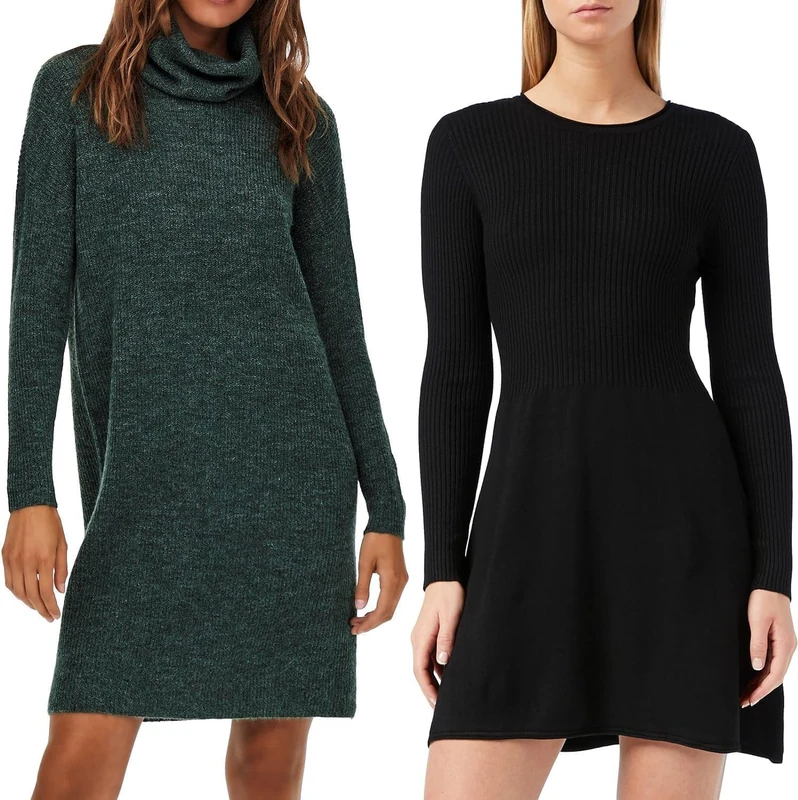 ONLY Kleid Mallard Green Melange S Kleid Schwarz (Black) S