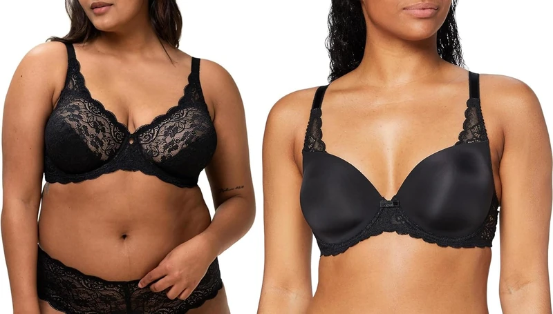 Triumph Bügel-BH Schwarz 90C Schalen BH mit Bügel Schwarz 90C