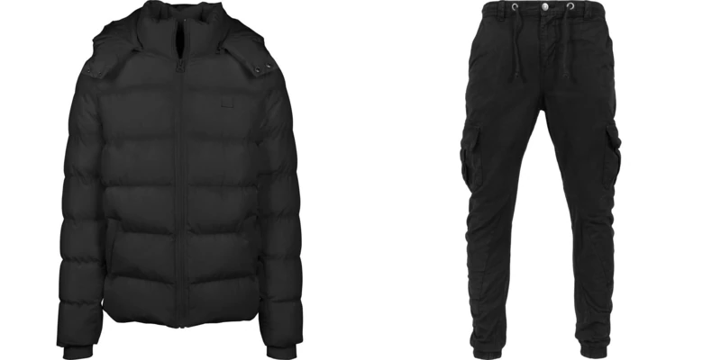 Urban Classics Jacke Schwarz 5XL Hose Schwarz 5XL