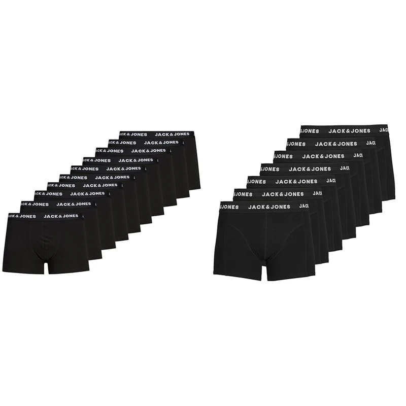 JACK & JONES Boxershorts Schwarz M JACHUEY TRUNKS Schwarz - Weiß M