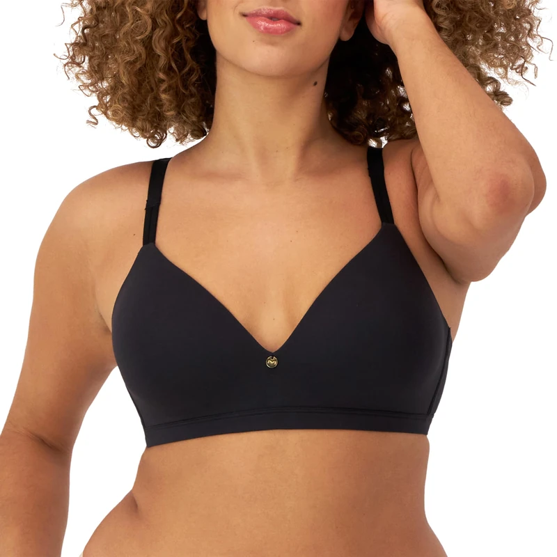 Maidenform Women's, Everyday Luxe T-Shirt, Wireless Convertible Bra, Black, 40C