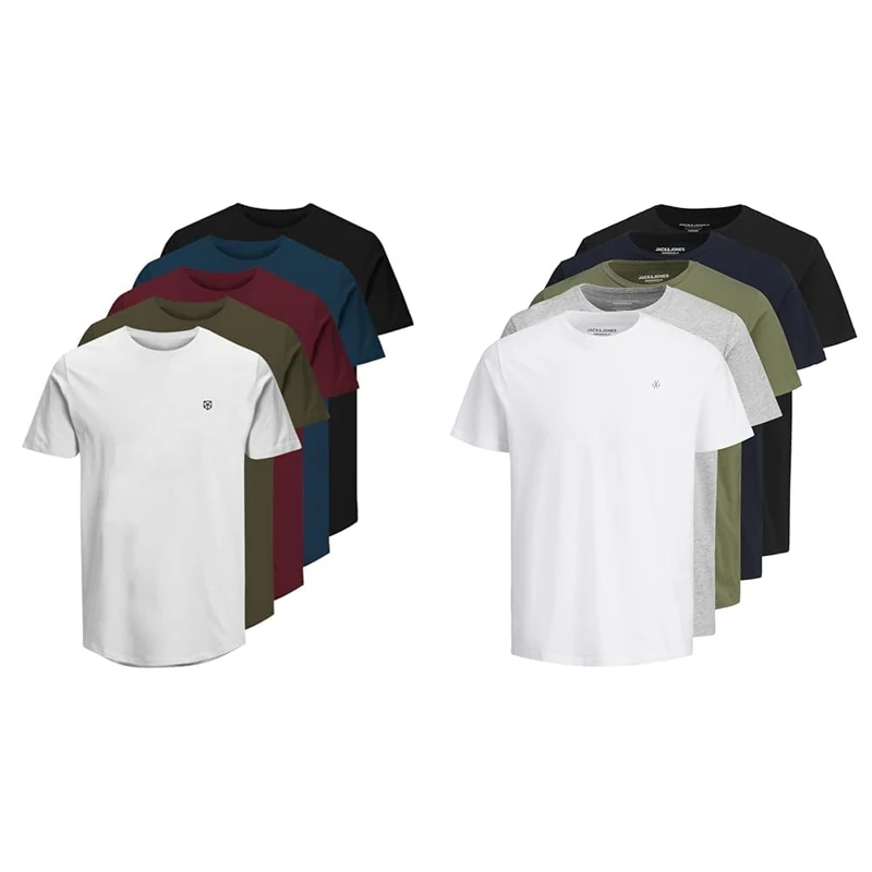 JACK & JONES T-Shirt Navy Blazer L T-Shirt Weiß L