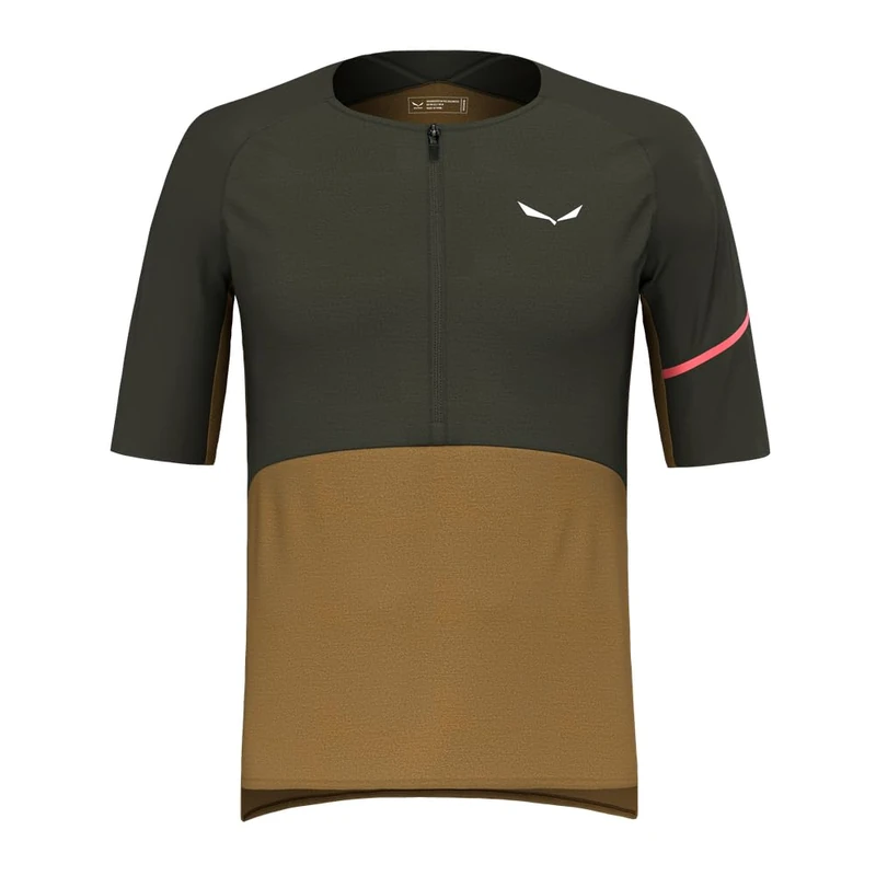 Salewa Vento Merino Half Zip T-Shirt Men, Green, L