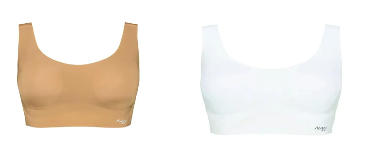 Sloggi Women's Zero Feel Top EX, Cognac, XS + Zero Feel Top EX, White, XS - Image 1