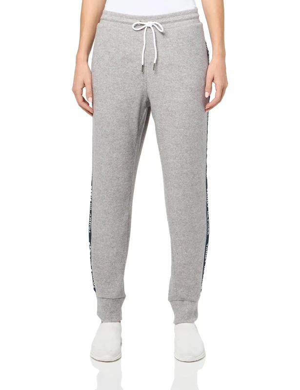 Tommy Hilfiger Women's Pants Knit Jogger Sportswear Bottoms, Stone Grey Heather, M
