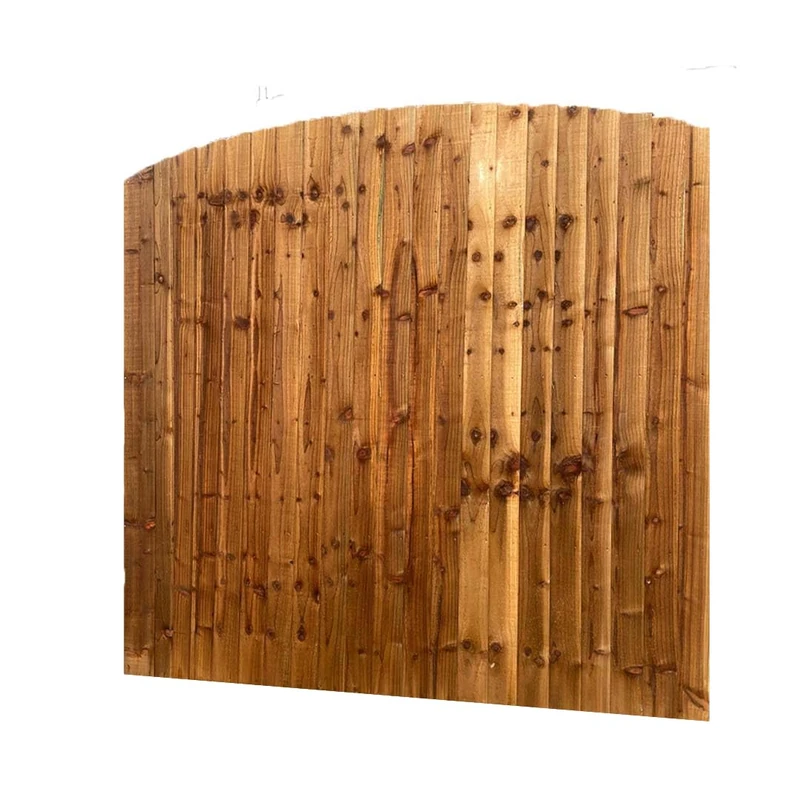 Dome Top Fence Panel, Feather Edge Vertical Fence, Overlapped Panel, 6ft Width, Shoulder Height, Treated Feather Edge Closeboard Planks (6FT (L) X 3FT (H), 4)